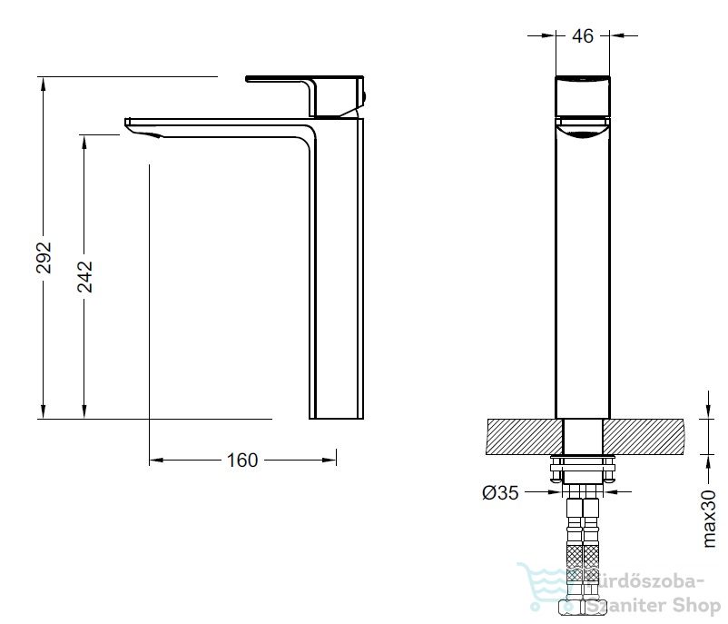 Arezzo design springfield magasÃtott mosdó csaptelep ar 5032 ...